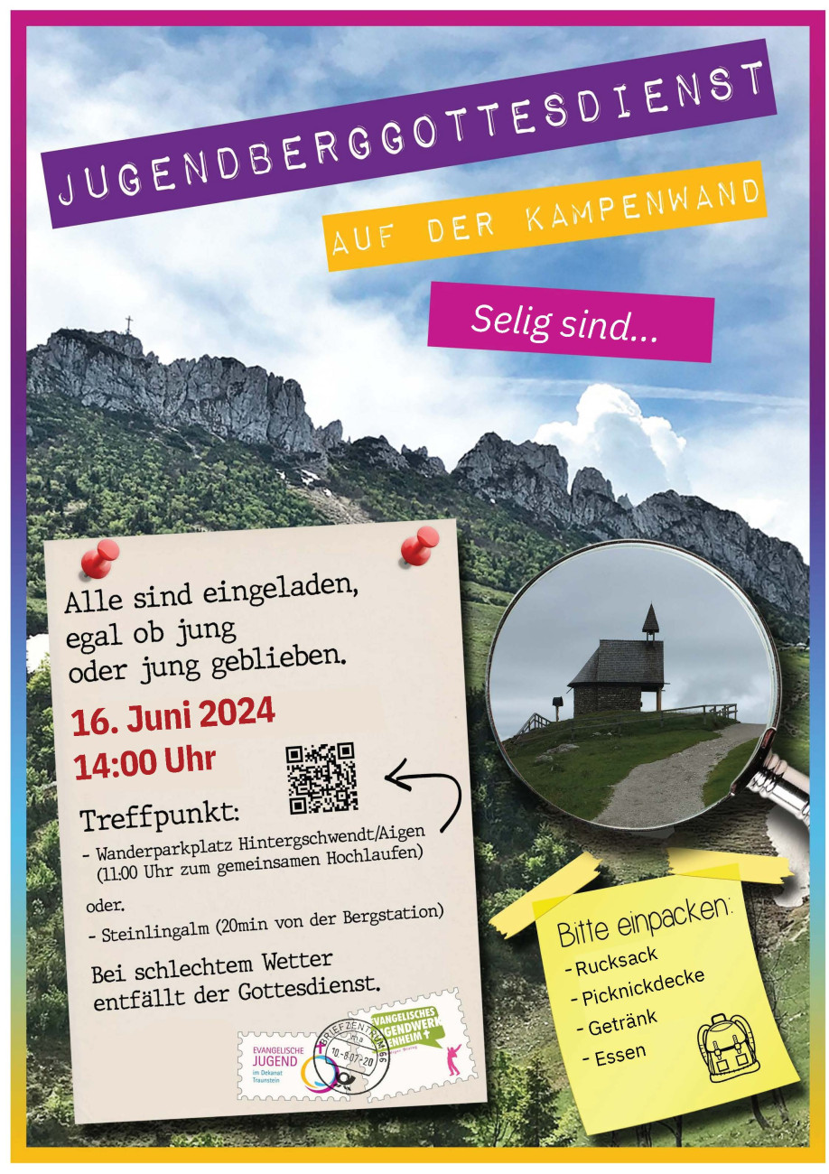 Jugendberggottesdienst an der Kampenwand, Juni 2024 | Evangelisches ...